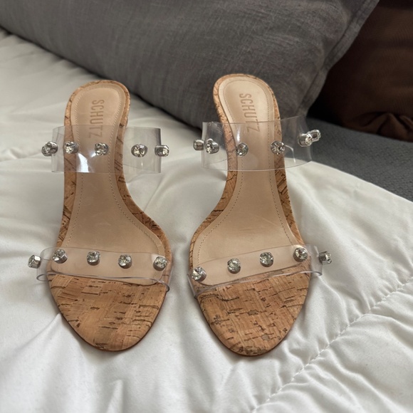 Schutz Ariella Cork Sandals - Picture 2 of 5